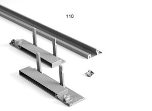 لوازم اینر ارتفاع بلند ریل اسلیم شیشه با براکت شیشه جلو فانتونی کد B594