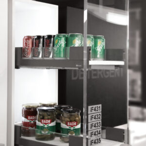 سوپر لردر دو طبقه کوتاه زیر صفحه اسلیم گلس با عرض آزاد و عمق 30فانتونی کد F431