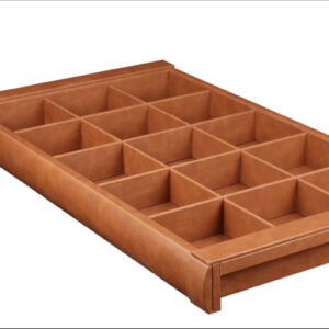 سینی مشبک ریلی داخل کمد لباس با فریم چرم رنگ شتری سایز 90فانتونی