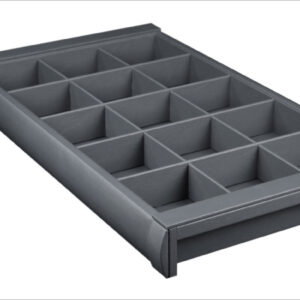 سینی مشبک ریلی داخل کمد لباس با فریم چرم رنگ دودی سایز 90فانتونی