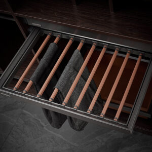 رک ریلی جای شلوار داخل کمد لباس رنگ طوسی نارنجی سایز 90 فانتونی کد J934