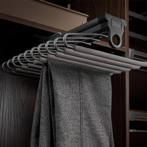 رک جای شلوار سقفی فرنچ استایل یک طرفه رنگ طوسی فانتونی کد J943