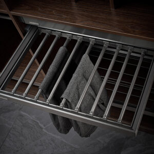 رک ریلی جای شلوار داخل کمد لباس رنگ طوسی سایز 90فانتونی کد J954