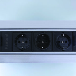 پریز برق مستطیلی دکمه تاچ الکترونیکی مشکی فانتونی کد N368