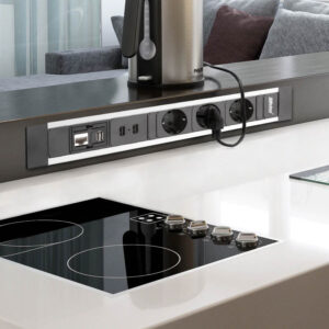 پریز توکار اینزرت مشکی ملونی کد 10030