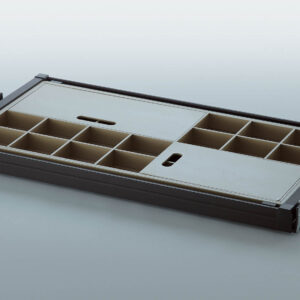 جای کمربند و کروات و زیورآلات ریلی باکس دار قابل رگلاژ آرام بند رنگ موکا سایز 90