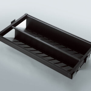 جاکفشی فلزی ریلی با صفحه مشبک داخل کمد لباس قابل رگلاژ ارام بند رنگ موکا سایز 90