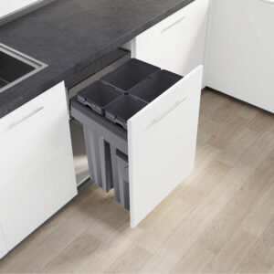 سطل 4 قلو ریلی آرام بند Bin Max حجم 94 لیتر ملونی کد 9022