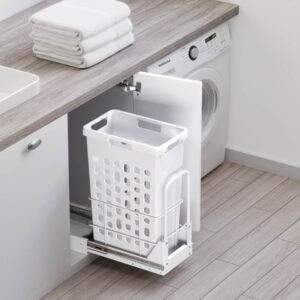 سبد البسه چرک کف ریل آرام بند با قابلیت نصب روی درب ملونی کد 9153