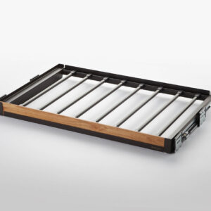 جای شلوار ریلی داخل کمد لباس با فرانت چوب قابل رگلاژ آرام بند رنگ موکا سایز 90