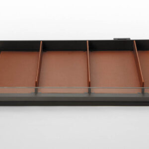 جاکفشی چرمی ریلی داخل کمد لباس با بدنه LED دارای آرام بند رنگ موکا سایز 60