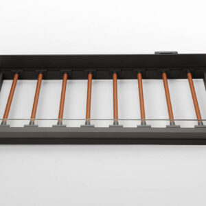 جای شلوار چرمی ریلی داخل کمد لباس با بدنه LED دارای ارام بند موکا عرض 90