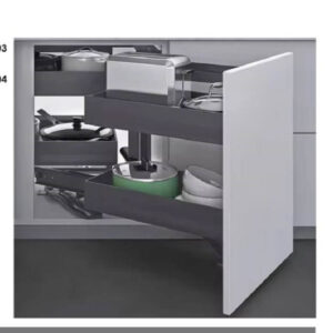 مجیک کرنر دوطبقه اسلیم زیر صفحه راست بازشو عرض 450mm کد D504