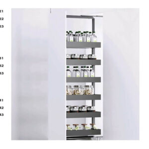 سوپر ریلی کمدی اسلیم چهار سبد ارتفاع 1500mm200mmعرض 400mm کد E541