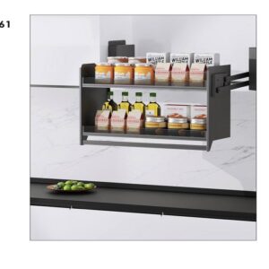 سبد آگیلیس برقی هوایی با جک آسانسوری کریستال عرض 900mm