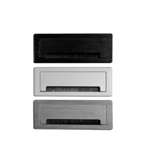 قاب داکت لولایی آلومینیومی رومیزی با درب آرامبند سیلور عمق 25mm ،طول 200mm ،عرض 90mm کد T343