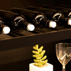 چراغ LED شلف آلومینیومی نگهدارنده بطری مشکی مات به همراه ترانس