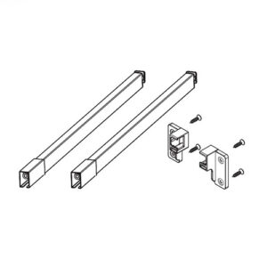 میله گالری جهت ریل بدنه دار اسلیم و اسلیم شیشه ارتفاع 106mm عمق 500mm