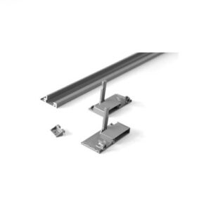 لوازم اینر ریل اسلیم شیشه با فرانت شیشه و ارتفاع 106mm