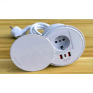 پریز برق چرخشی با روکش چرمی مدل swiftwall سفید فانتونی N388