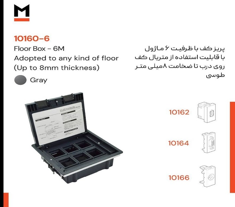 ml_10160_6_1-min پریز کف با ظرفیت 6 ماژول ملونی کد 6-10160