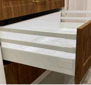 ریل تاندم باکس بلند 50 سانتی متری سفید با چهار میله گالری DTC