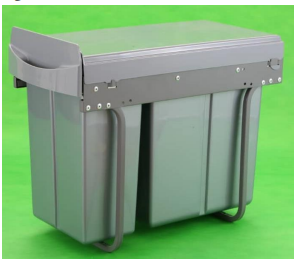 سطل زباله 2 قلو سایز 30 زیر سینکی